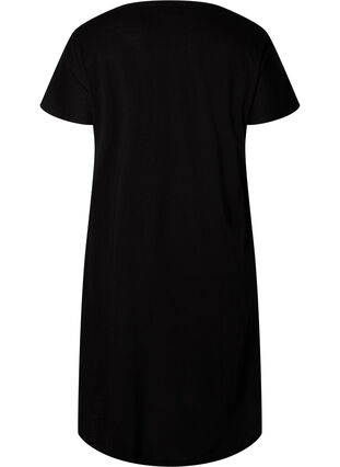 Nachthemd aus Baumwolle mit Blumendruck, Black, Packshot image number 1