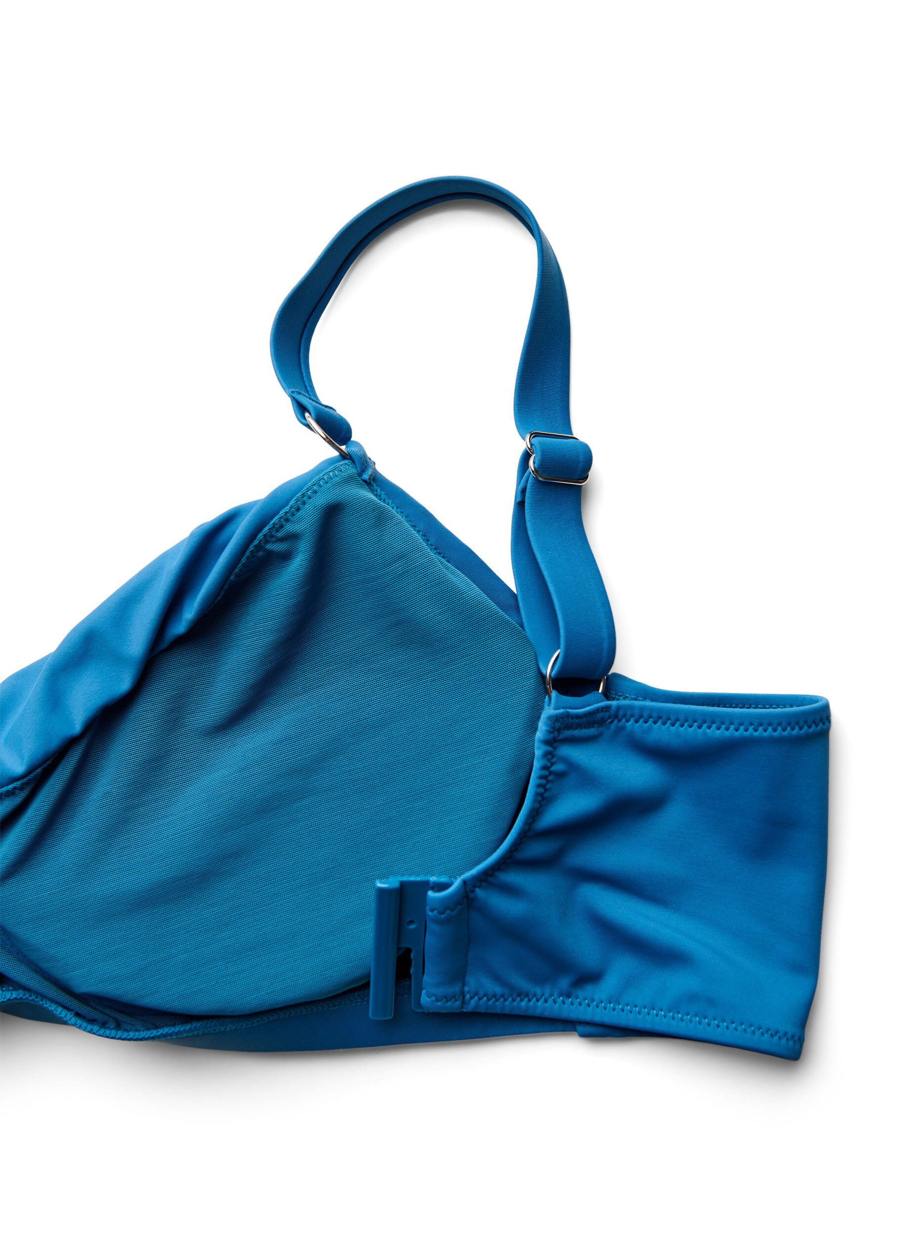 ZizziBikini-BH mit B&uuml;gel und Drapierung, Blau, Packshot image number 3