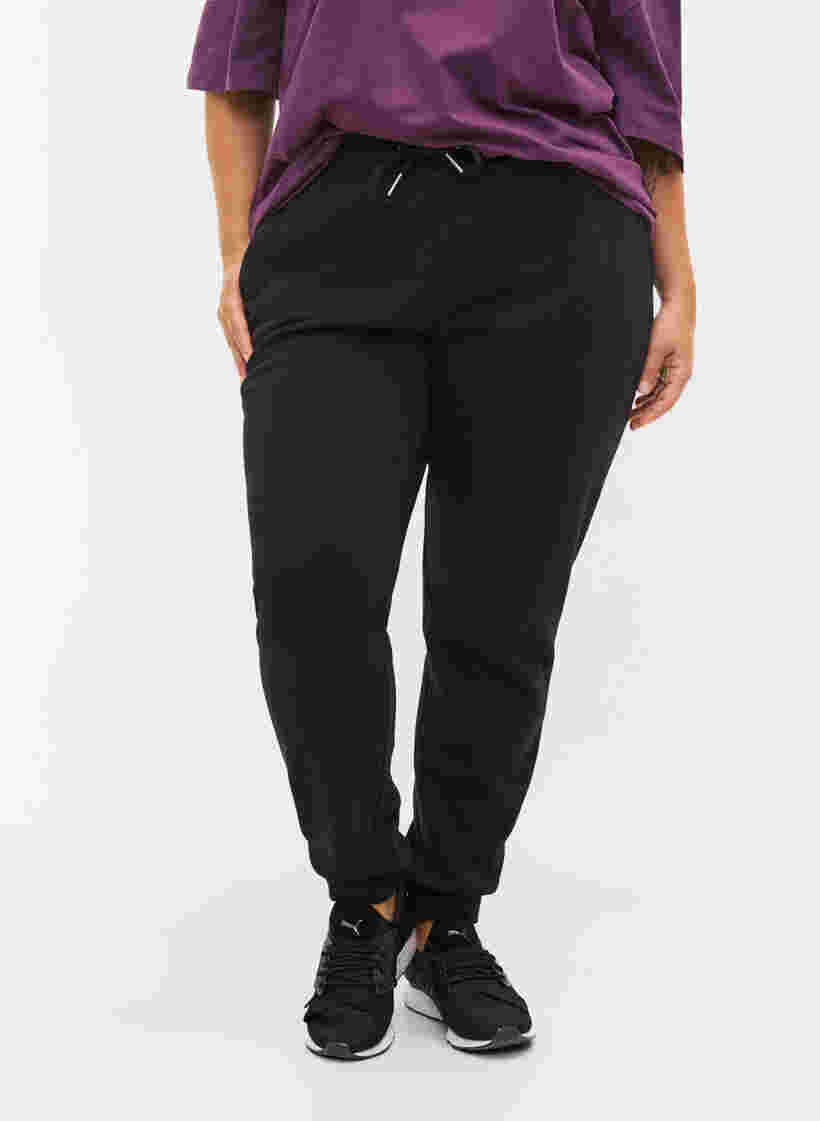Sweatpants mit Schnürung und Taschen, Black, Model image number 2
