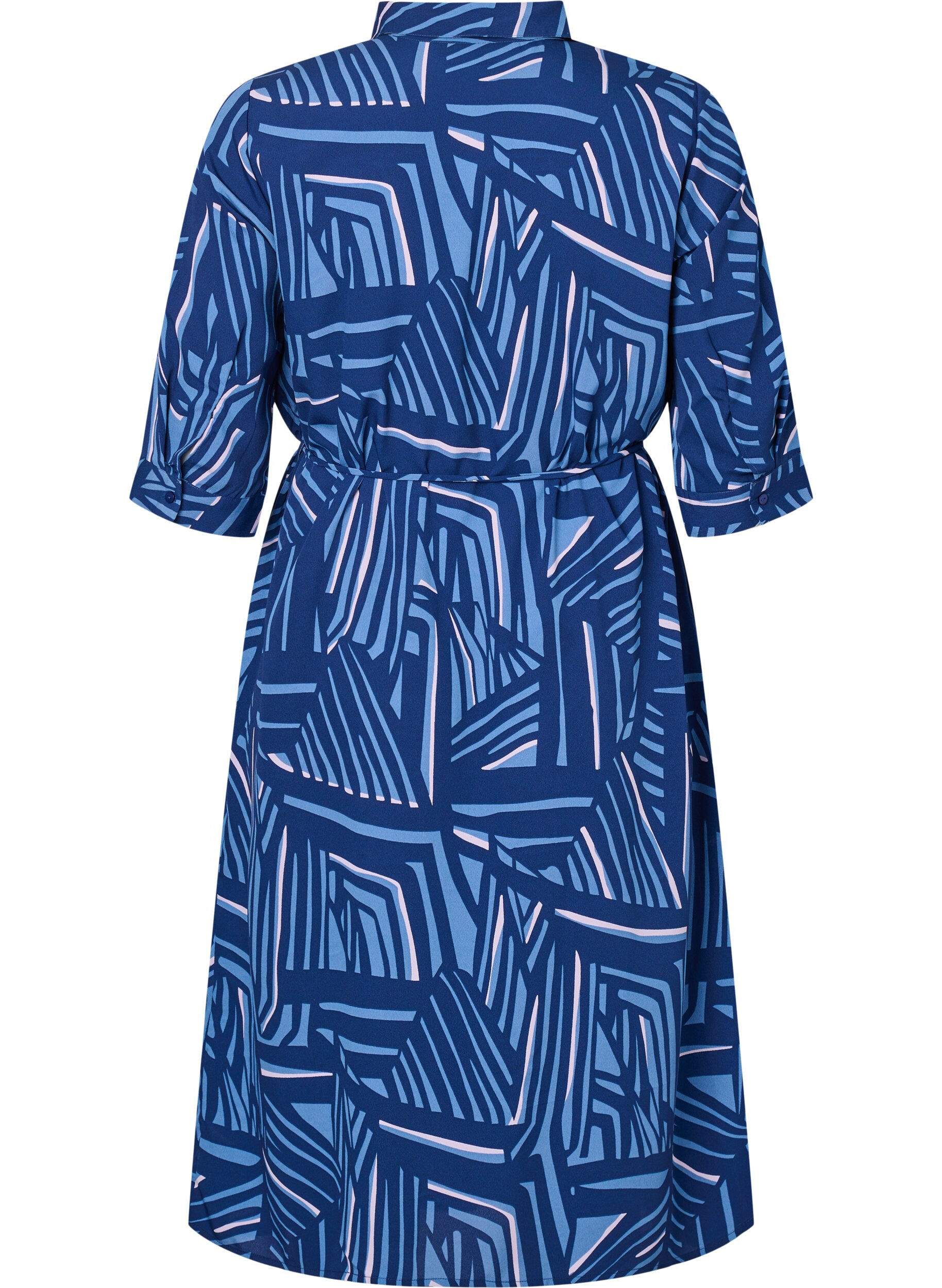 ZizziFLASH - Hemdkleid mit Print, Medieval Blue AOP, Packshot image number 1