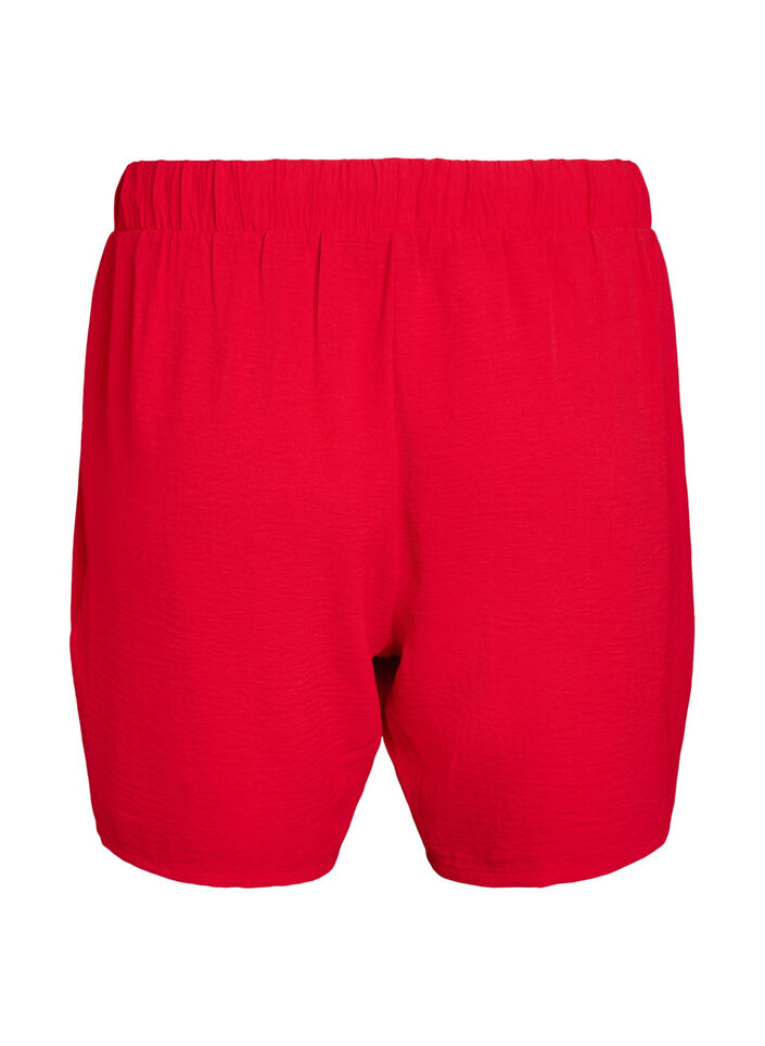 Kurze Hose mit Taschen und elastischem Bund., Rot, Packshot image number 1