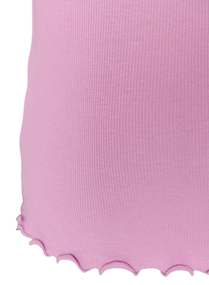 Top mit Spitzensaum, lila, Packshot image number 3