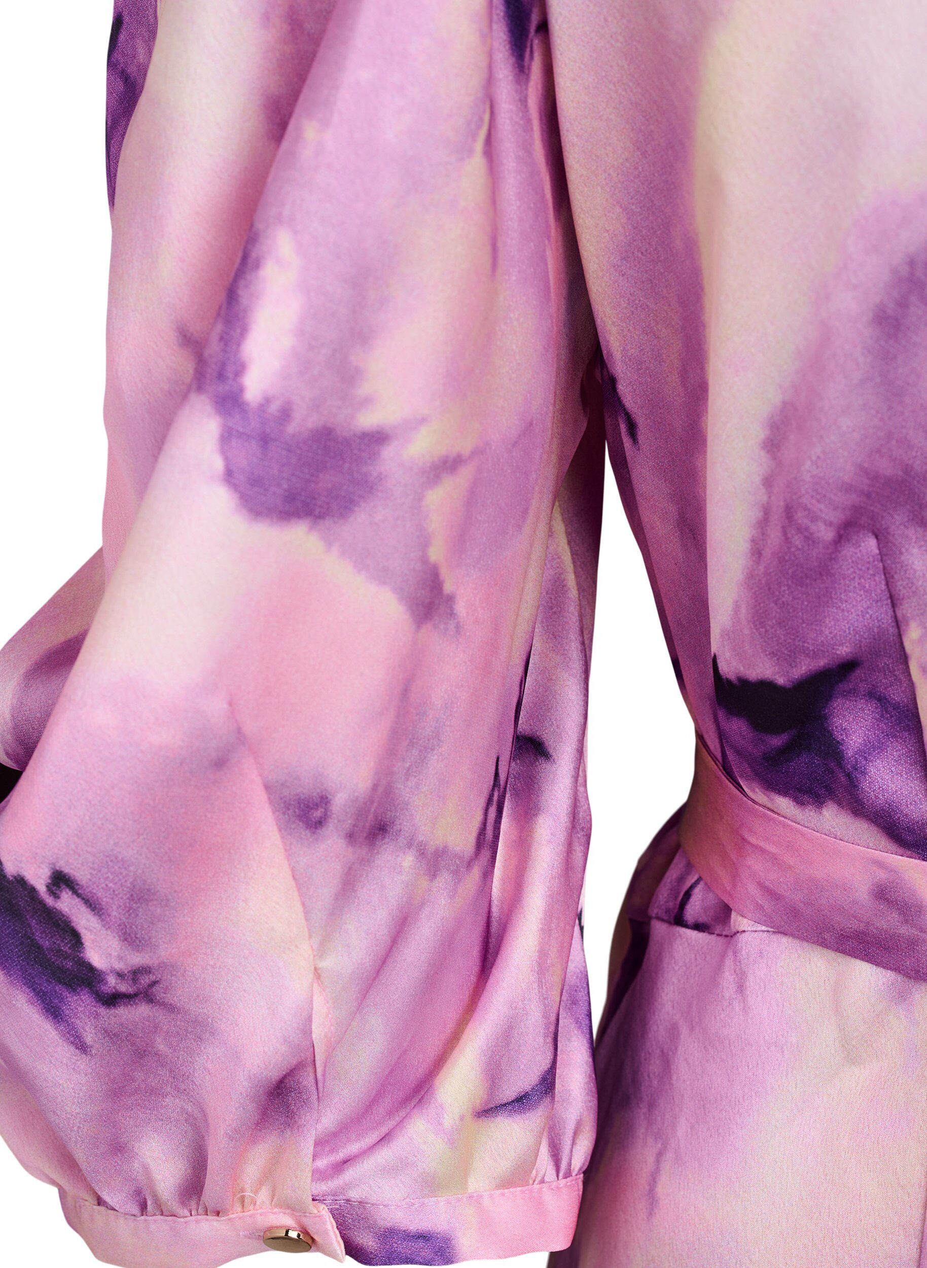ZizziPartykleid mit kurzen &Auml;rmeln und Bindeg&uuml;rtel, Lila, Packshot image number 3
