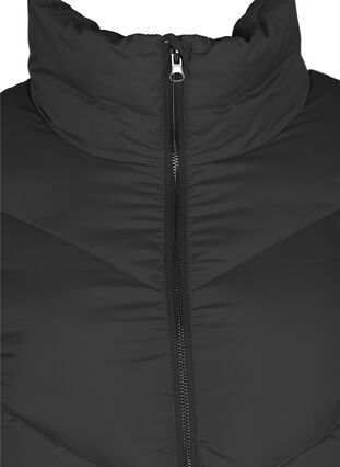 Lange Jacke mit hohem Hals, Black, Packshot image number 2