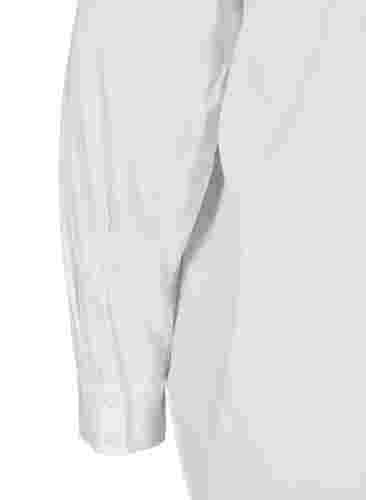 Hemdbluse aus Bio-Baumwolle mit Kragen und Knöpfen, White, Packshot image number 3
