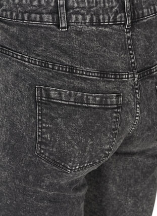 Denim Shorts mit hoher Taille, Grey Denim, Packshot image number 3