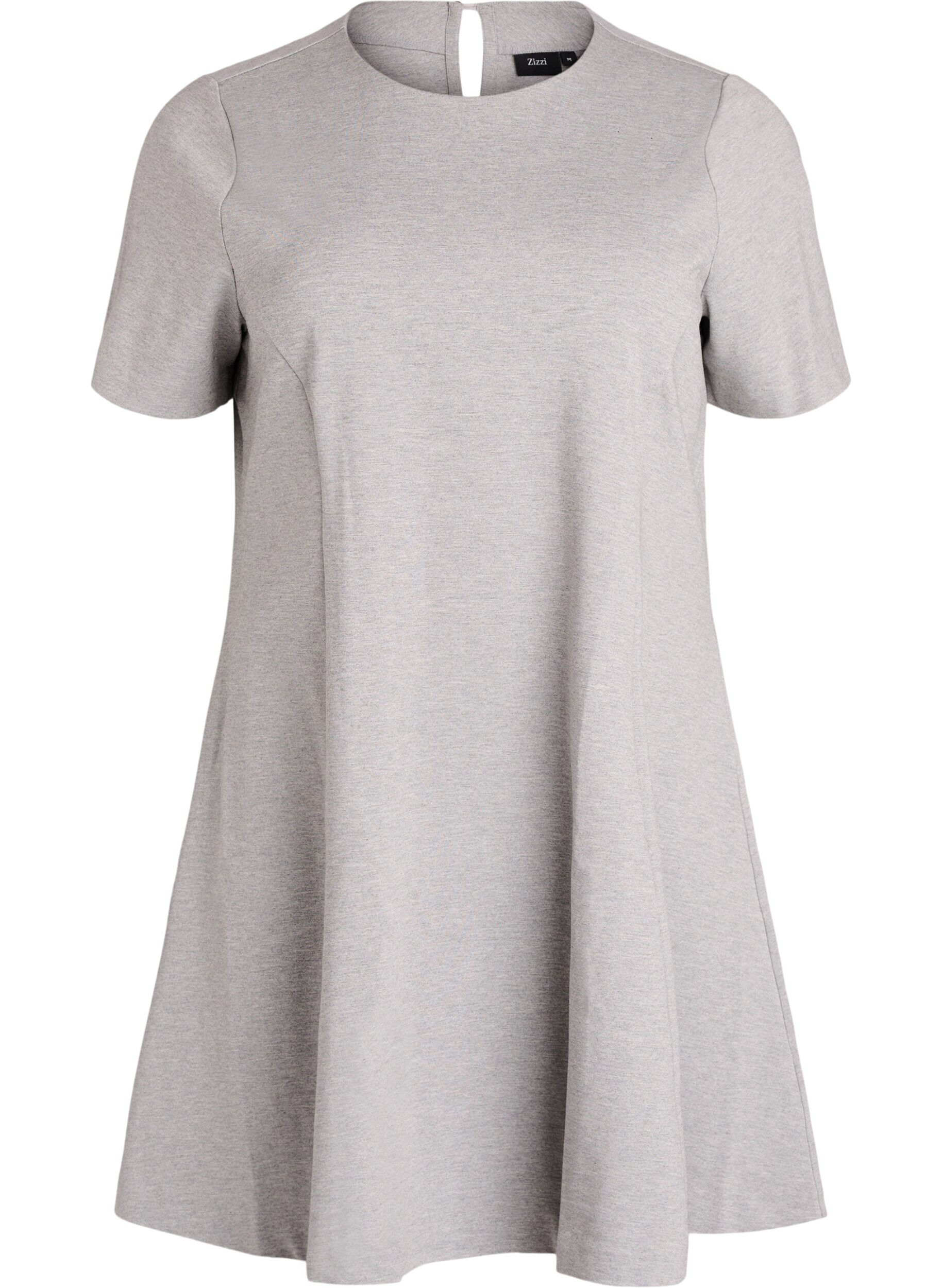 ZizziKurzes A-Linien Kleid aus Jersey, Grau, Packshot image number 0