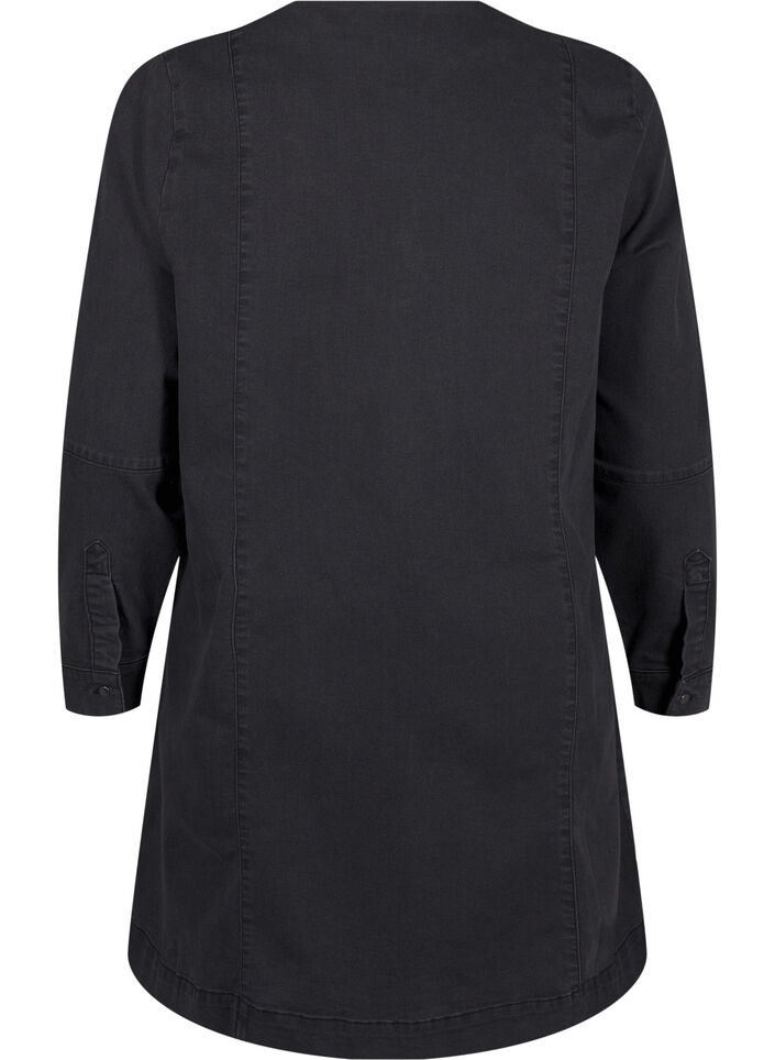 Jeanskleid mit A-Linie mit Reißverschluss, Grey Washed, Packshot image number 1