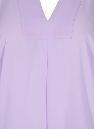 Bluse mit V-Ausschnitt und Fledermausärmeln, Lavendula, Packshot image number 2