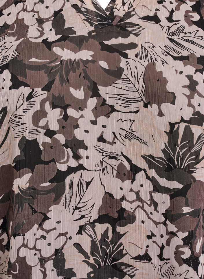 Bluse mit floralem Print, Schwarz, Packshot image number 2