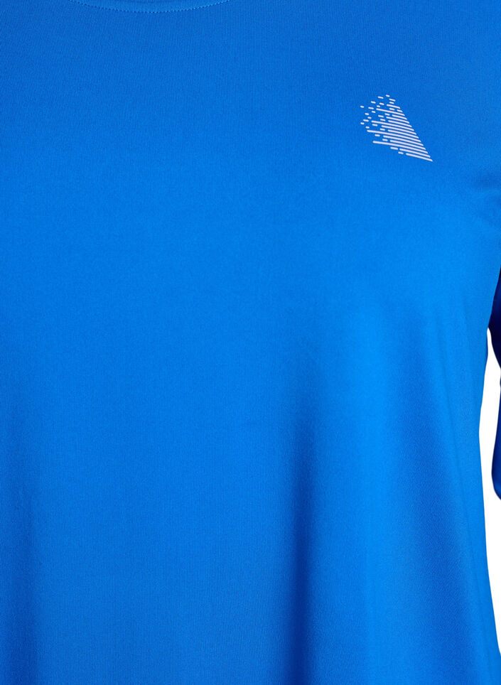 Trainingsshirt mit 3/4-Ärmeln, Blau, Packshot image number 2