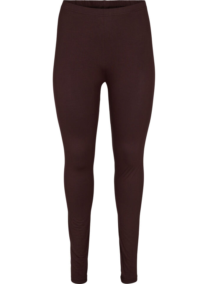 Basic-Leggings aus Viskose, Braun, Packshot image number 0