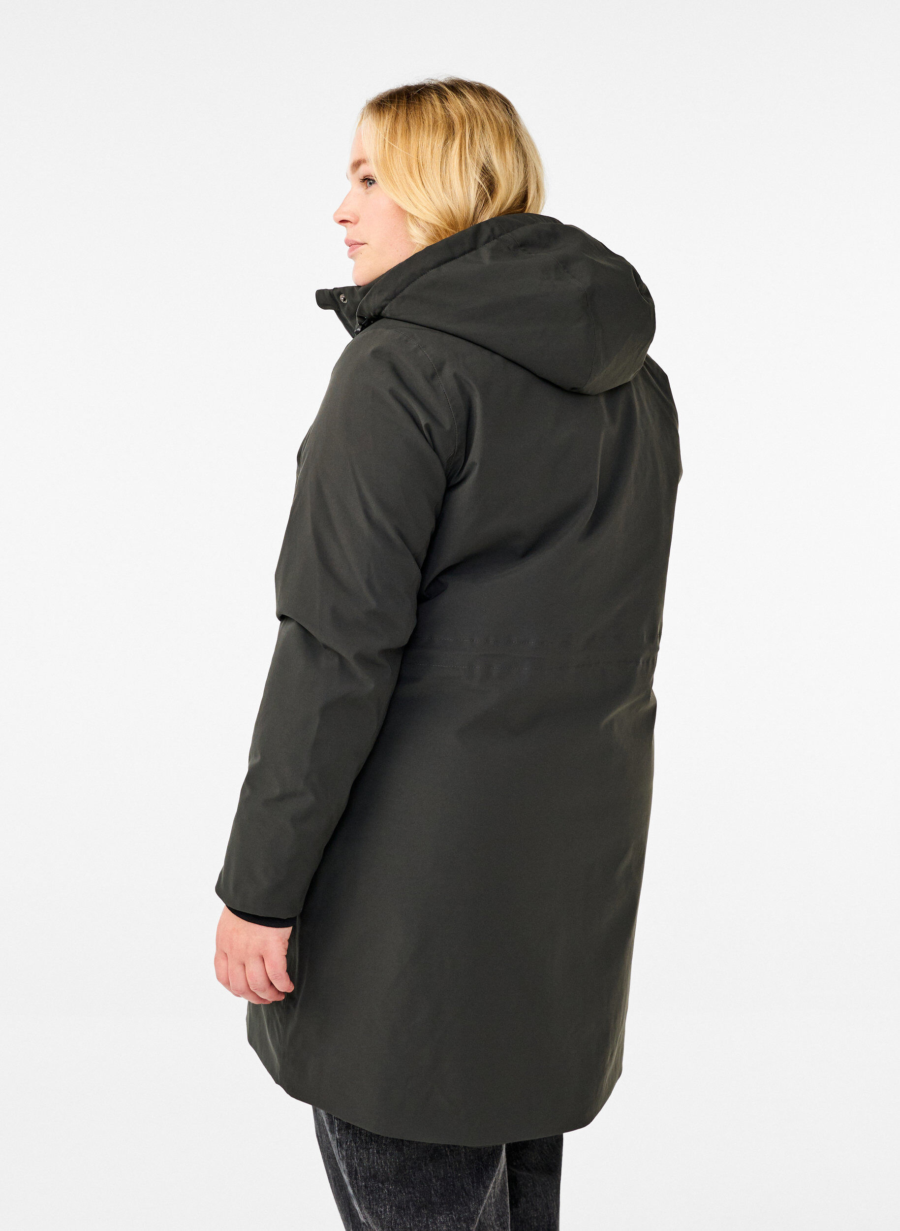 ZizziFunktioneller Parka-Wintermantel mit Kapuze, Raven, Model image number 1