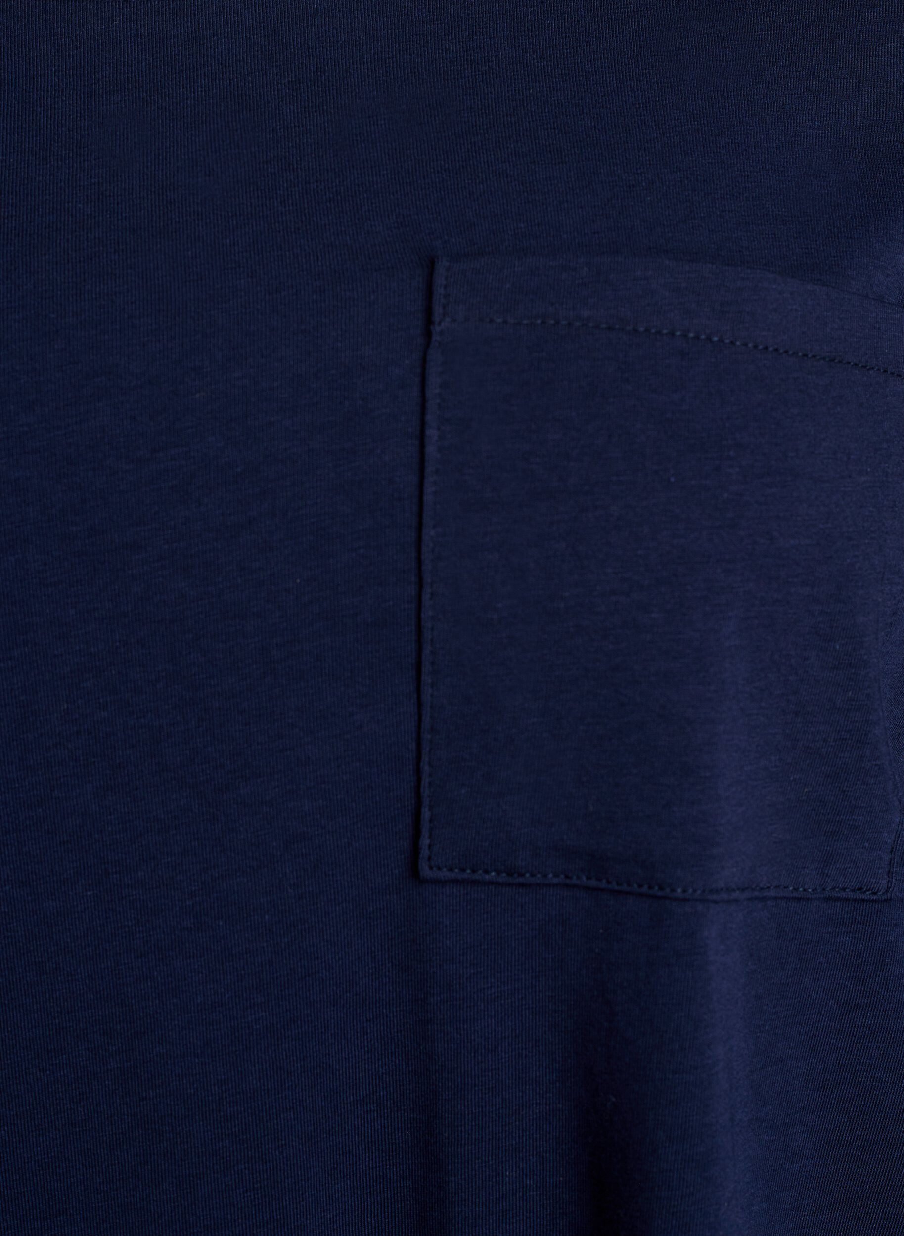 ZizziLang&auml;rmliges Pyjamaoberteil aus weichem Baumwolljersey, Blau, Packshot image number 2