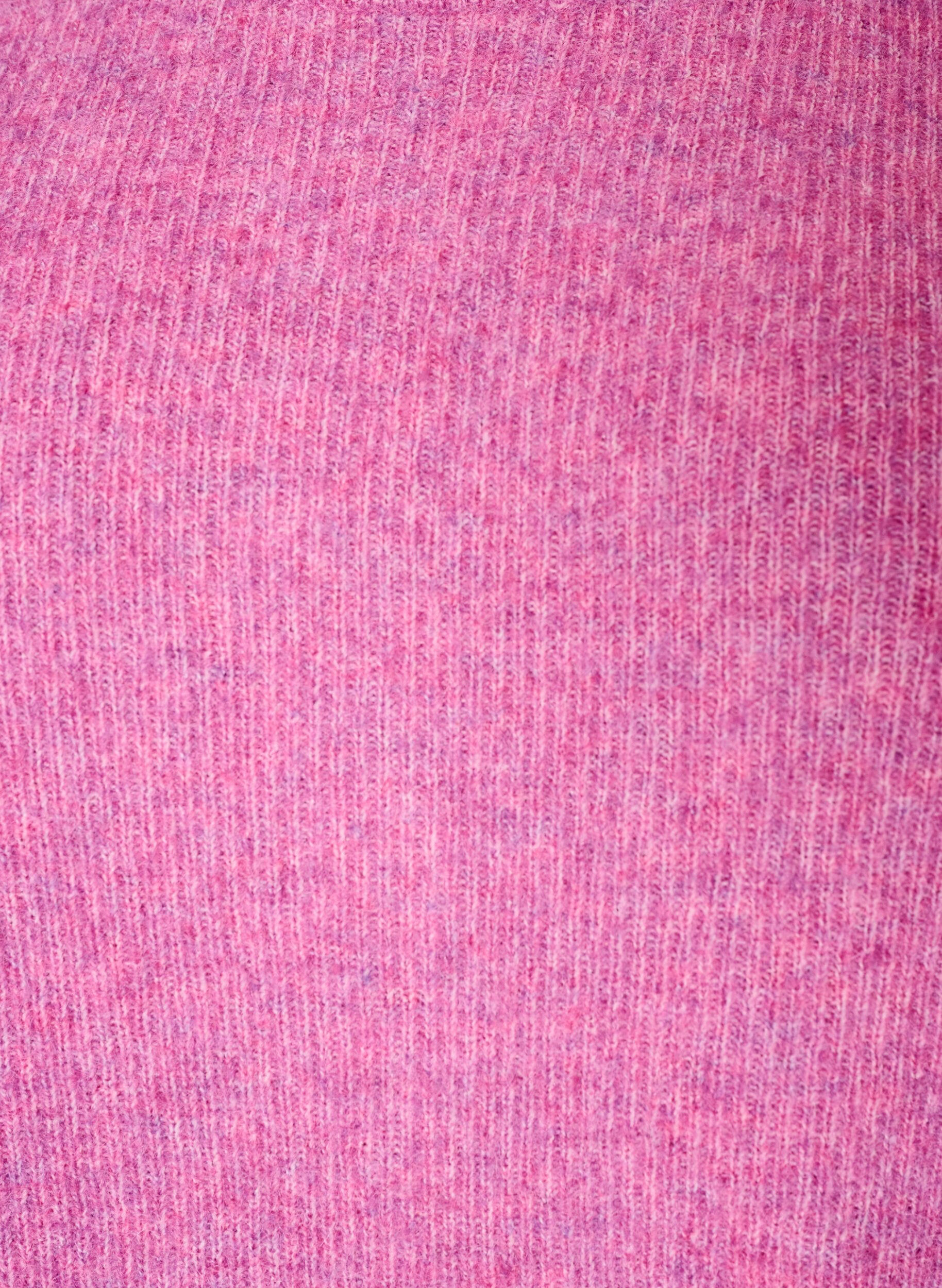 ZizziMelierte Strickbluse mit Rundhalsausschnitt, Lila, Packshot image number 2