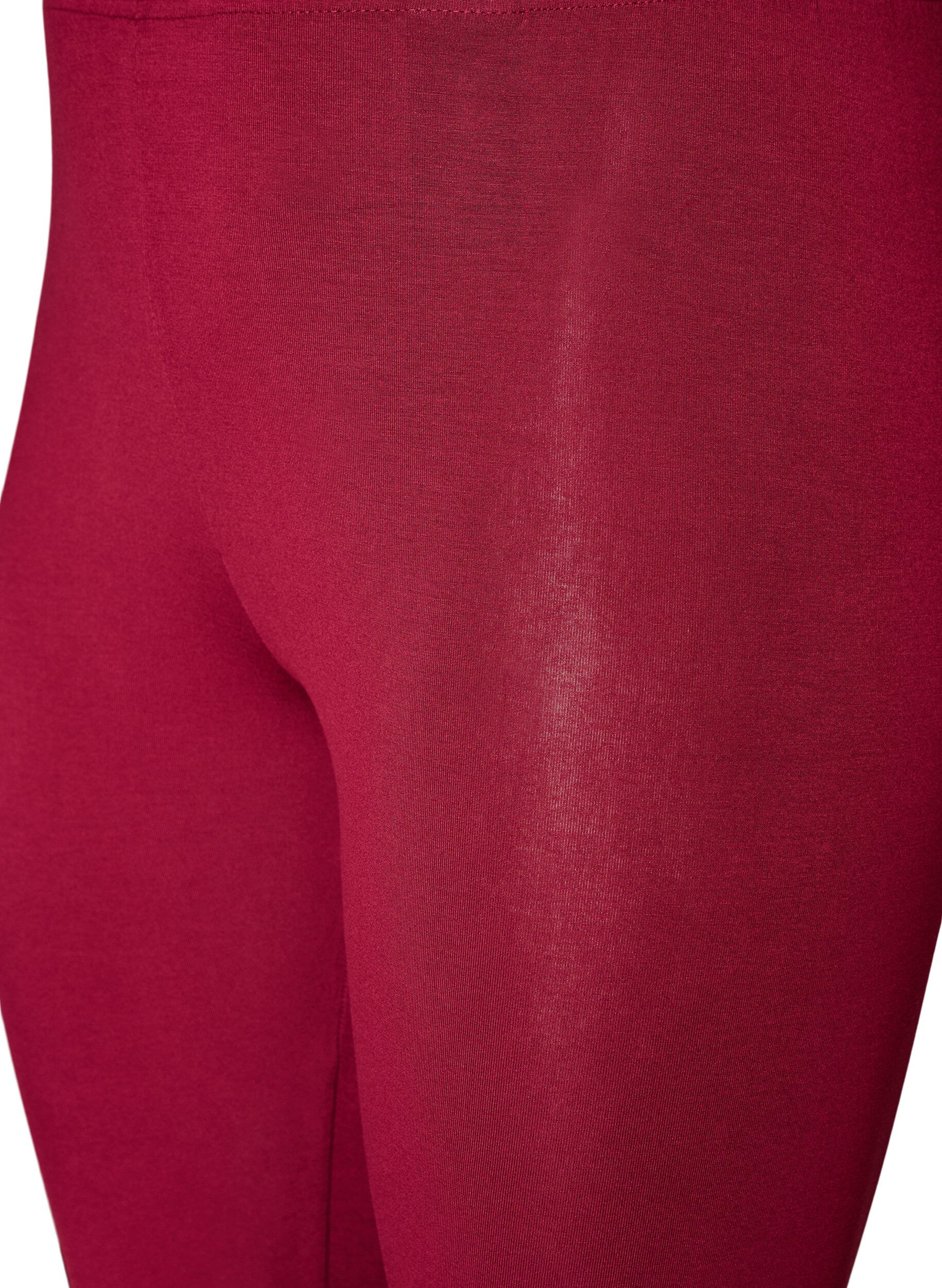 ZizziBasic-Leggings aus Viskose, Rot, Packshot image number 2