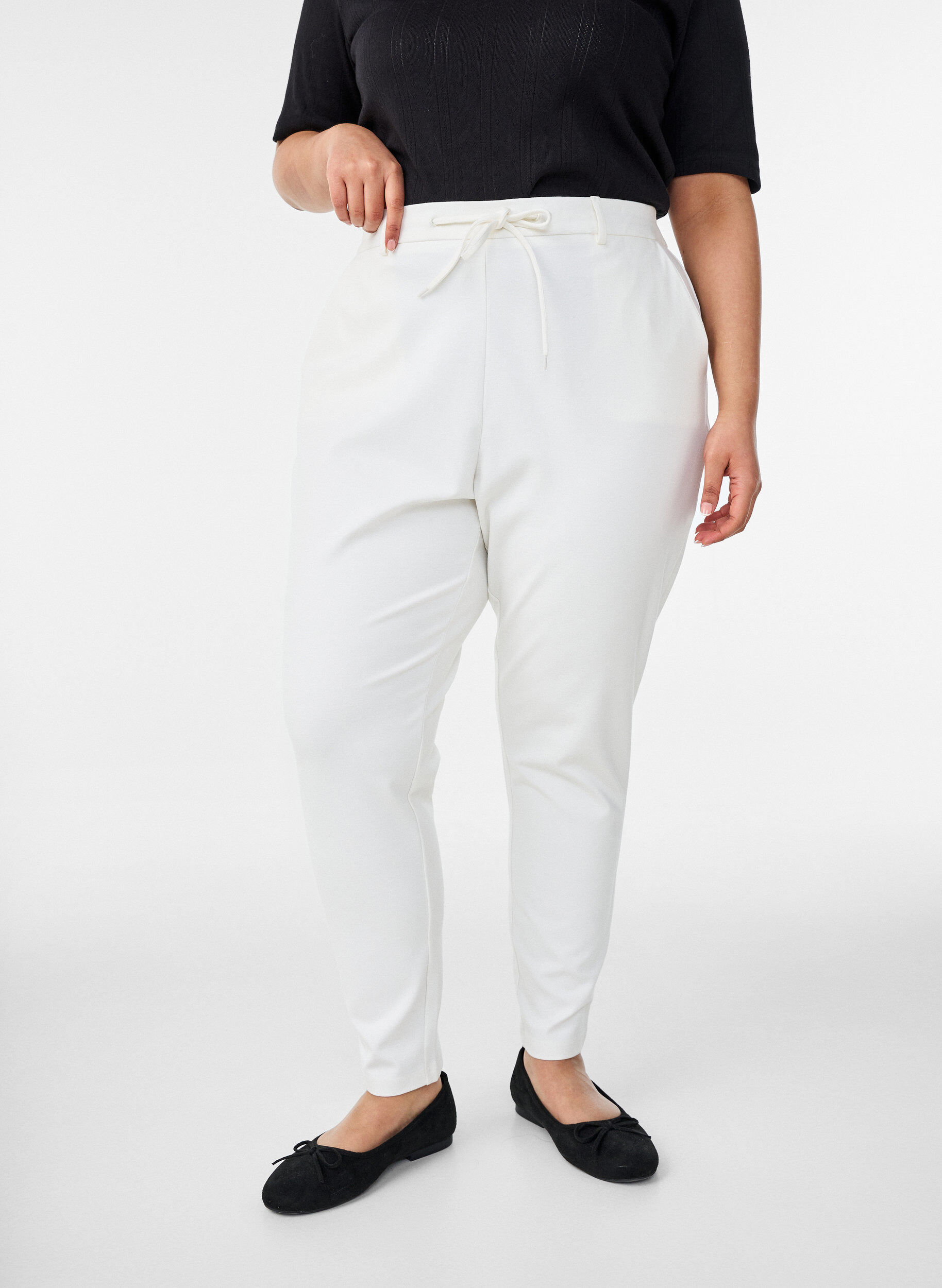 ZizziGek&uuml;rzte Maddison Hose, Wei&szlig;, Model image number 2