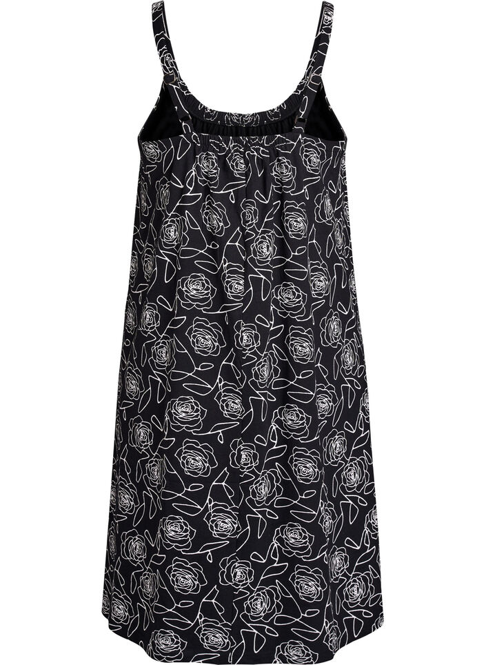 Midi-Tr&auml;gerkleid aus Bio-Baumwolle., Schwarz, Packshot image number 1