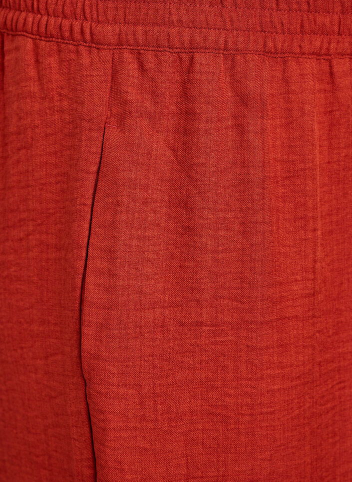Lockere Hose mit elastischem Bund und Taschen, Rot, Packshot image number 2