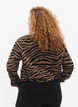 Hemd mit V-Ausschnitt und Zebradruck, Black/Brown Zebra, Model image number 1