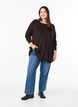 Strickbluse mit seitlichen Kn&ouml;pfen, Braun, Model image number 1