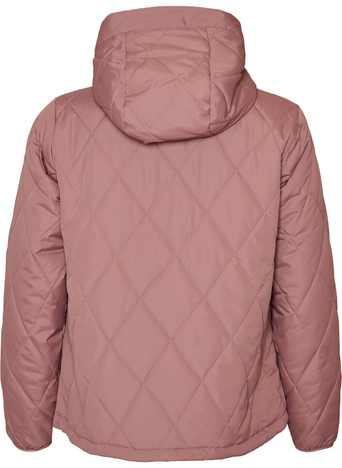 Leicht wattierte Jacke mit Rautensteppung, Rot, Packshot image number 1