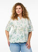 Bluse mit Print und 1/2-&Auml;rmeln, Wei&szlig;, Model image number 0