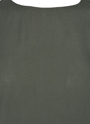 Viskosebluse mit 3/4-Ärmel und Smock, Thyme, Packshot image number 2