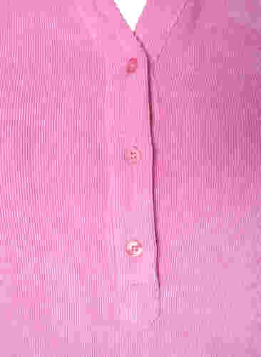 Cordkleid mit 3/4-Ärmeln und Knöpfen, Begonia Pink, Packshot image number 2