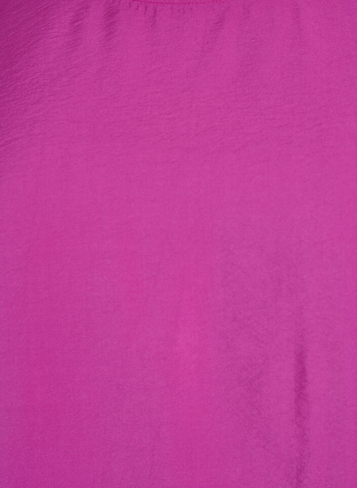 Bluse mit kurzen Ärmeln und elastischem Saum, Pink, Packshot image number 2