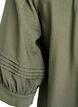 Bluse mit 3/4-Ärmeln und dekorativen Falten, Grün, Packshot image number 3