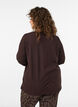 Pyjamaoberteil aus Baumwolle mit Herzmuster, Braun, Model image number 2