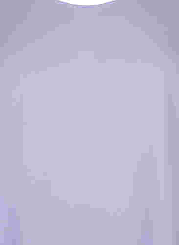 Bluse mit kurzen Ärmeln und Rundhalsausschnitt, Lavender, Packshot image number 2