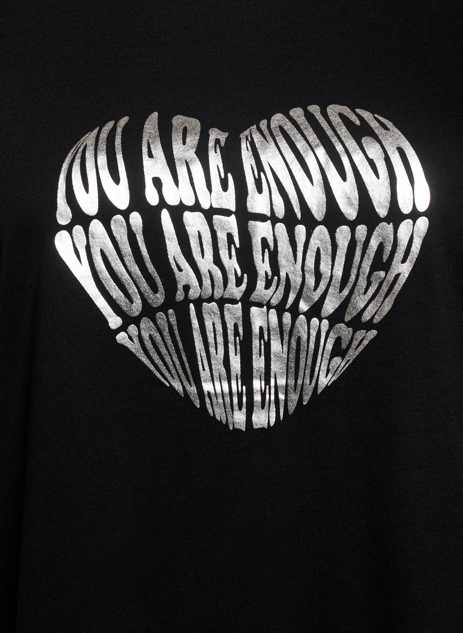 ZizziFLASH - T-Shirt mit Print, Schwarz, Packshot image number 2