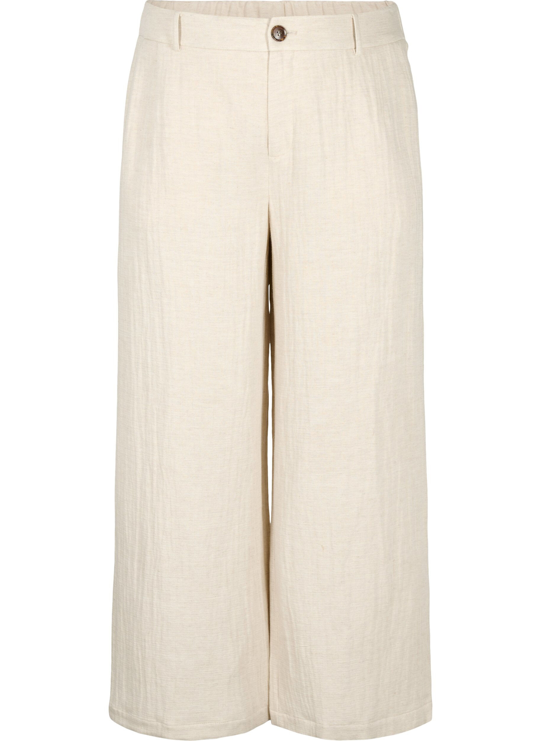 ZizziAnzughose aus Materialmix mit Leinen, Rainy Day, Packshot image number 0