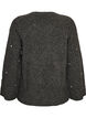 Bluse aus Strick mit Strasssteinen und Rautenmuster, Grau, Packshot image number 1