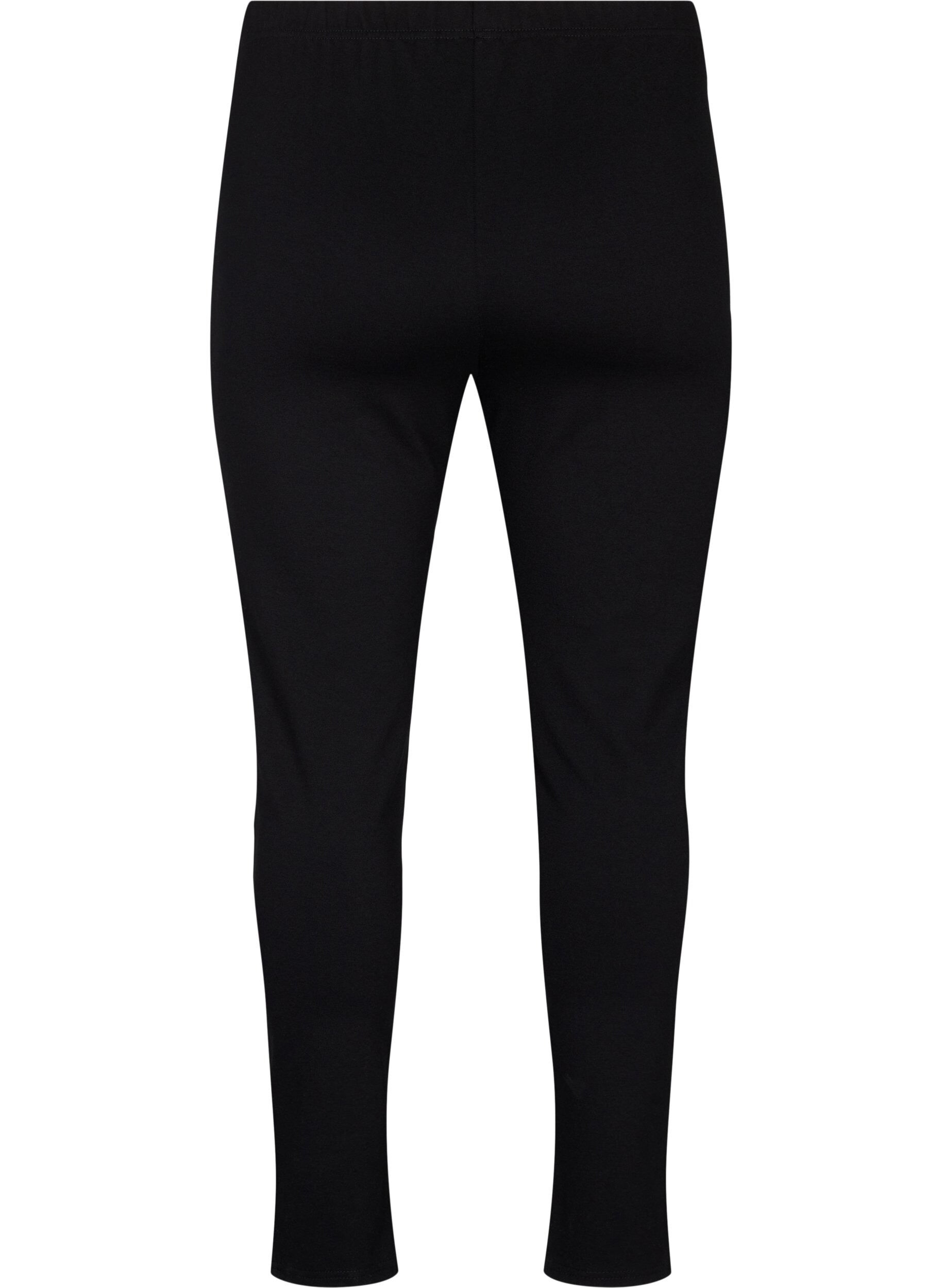 ZizziViskose-Leggings mit Schlitzen vorne, Black, Packshot image number 1