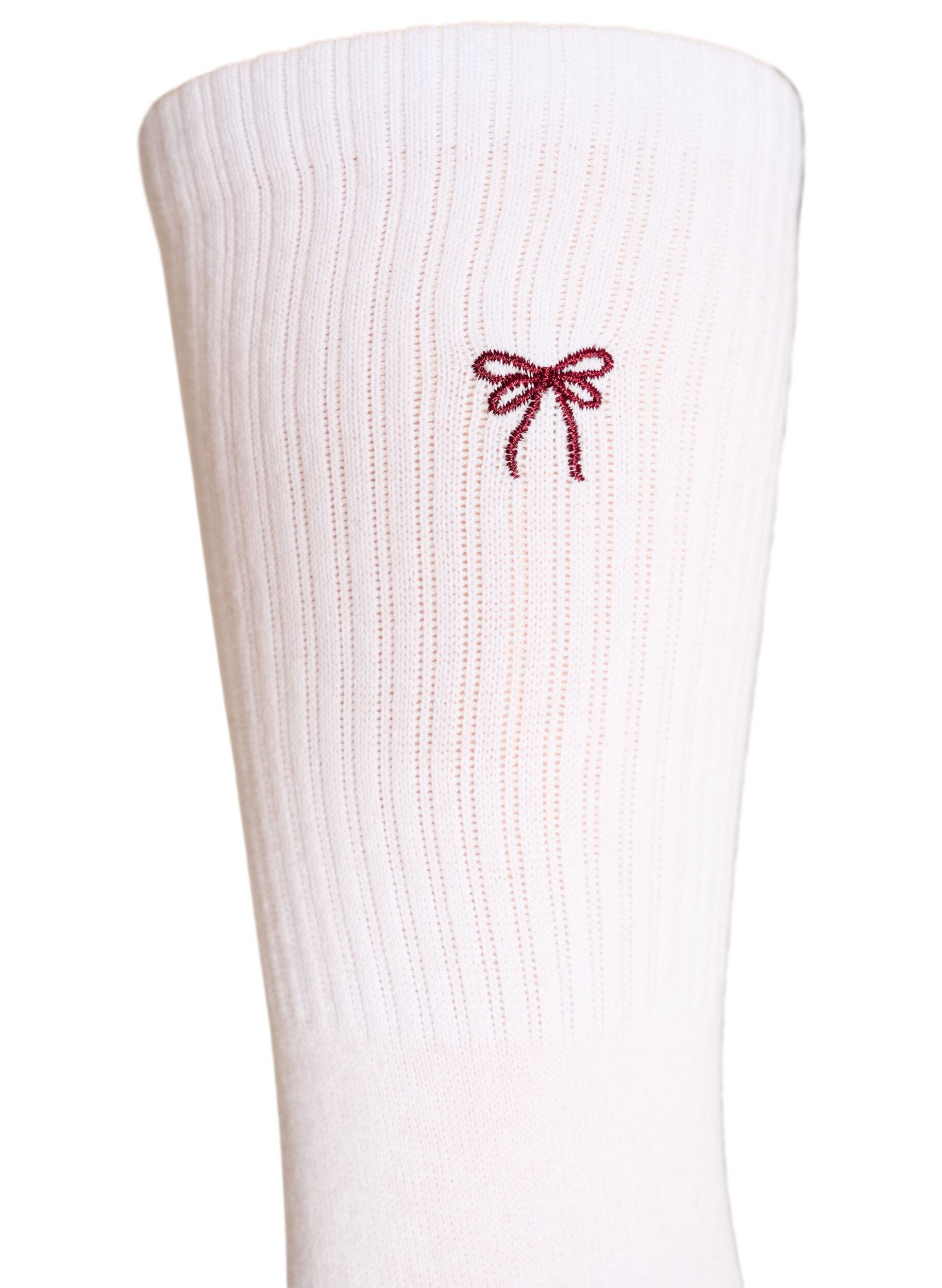 ZizziSocken aus Baumwolle mit Muster, Wei&szlig;, Packshot image number 2