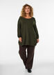 Strickbluse mit seitlichen Kn&ouml;pfen, Gr&uuml;n, Model image number 1