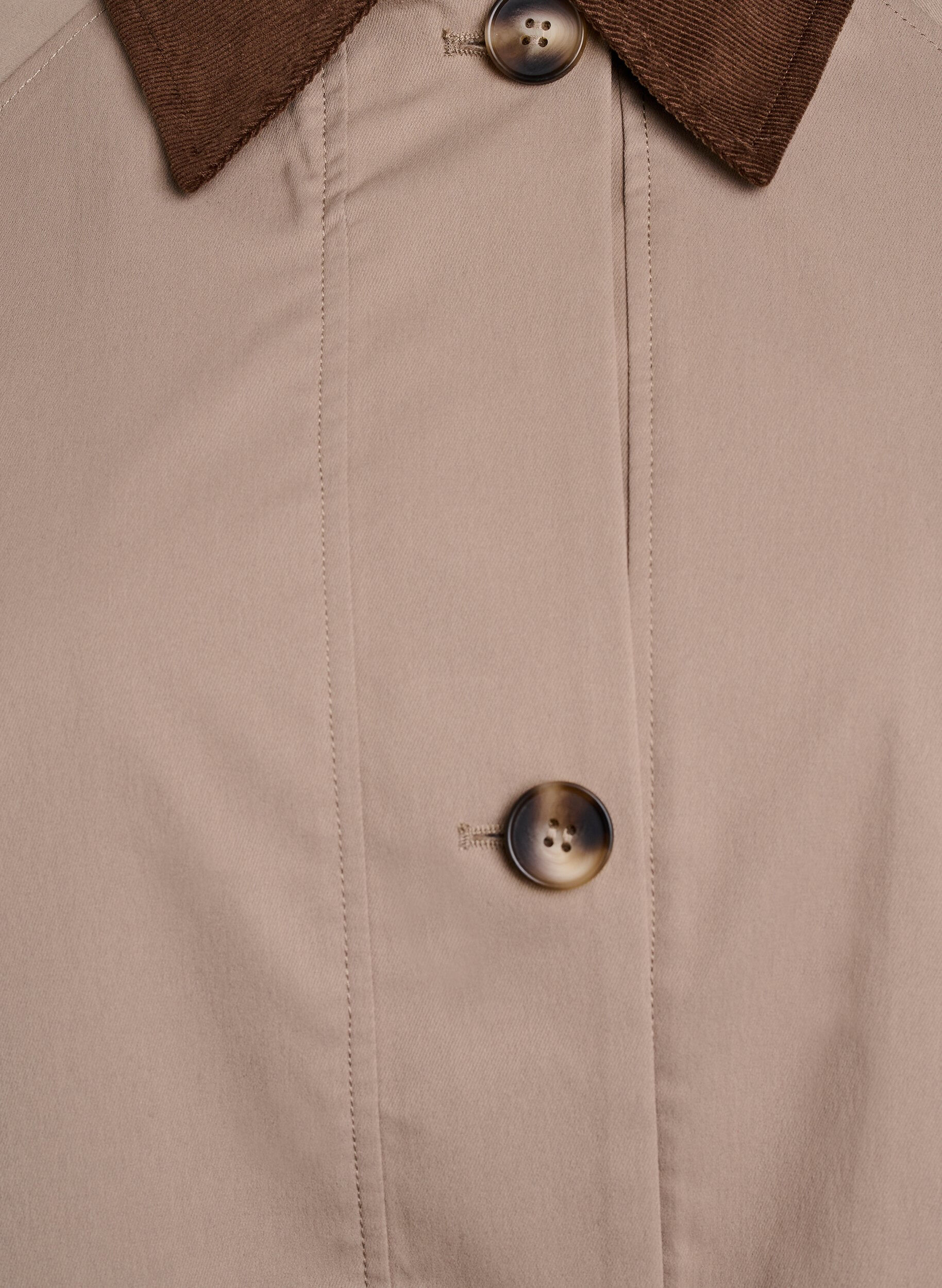 ZizziFr&uuml;hlingsjacke mit kontrastierenden Corddetails, Desert Taupe, Packshot image number 2