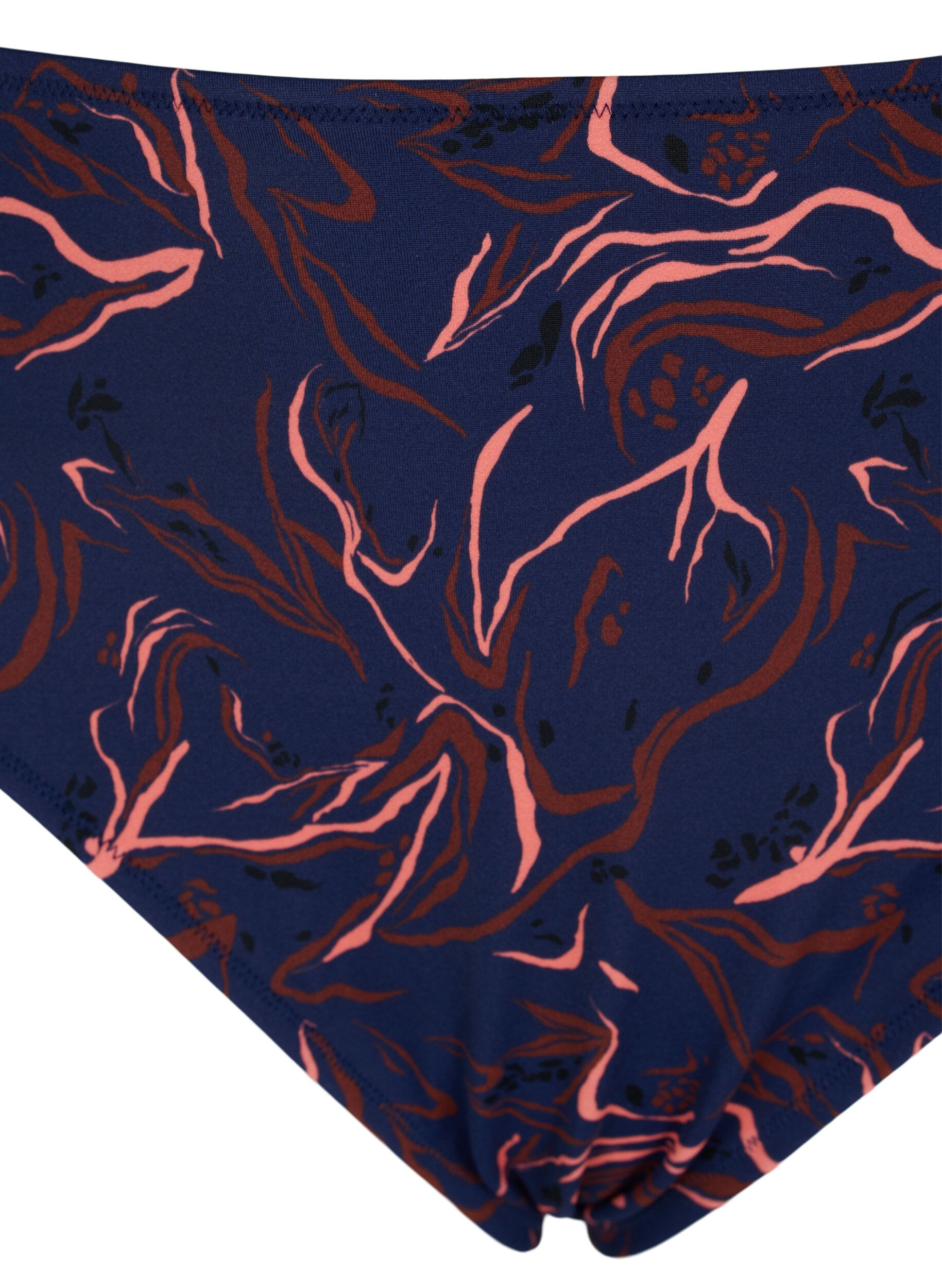 ZizziHochtaillierter Bikinislip mit hohem Beinausschnitt, Schwarz, Packshot image number 2