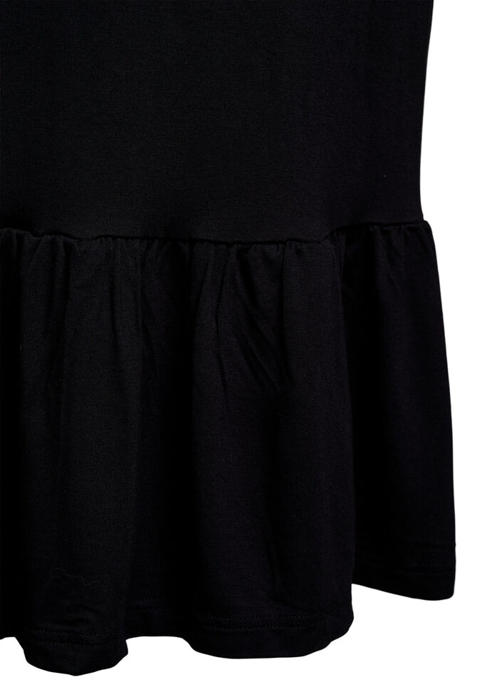 Strandkleid aus Viskose mit geflochtenen Trägern, Schwarz, Packshot image number 3