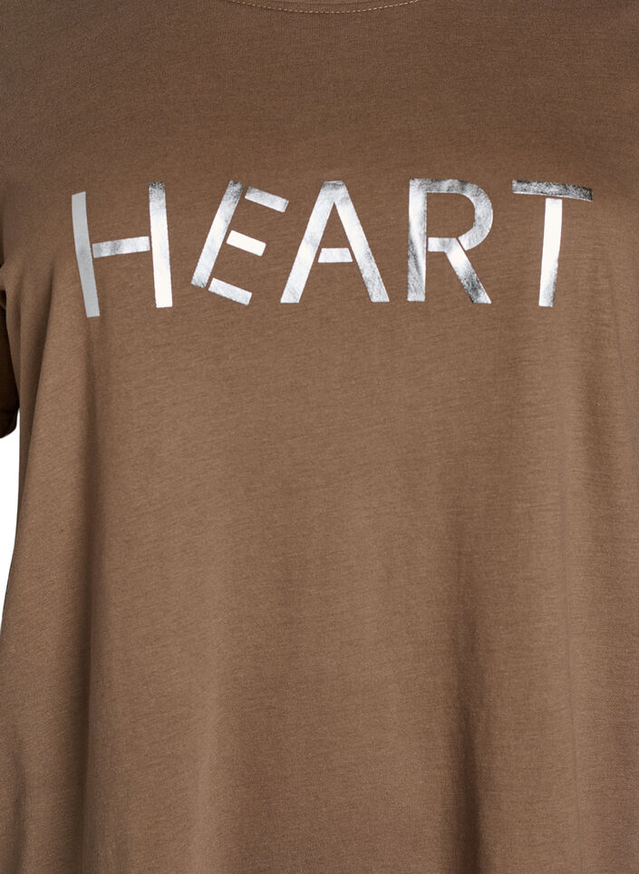 T-Shirt mit Print, Braun, Packshot image number 2