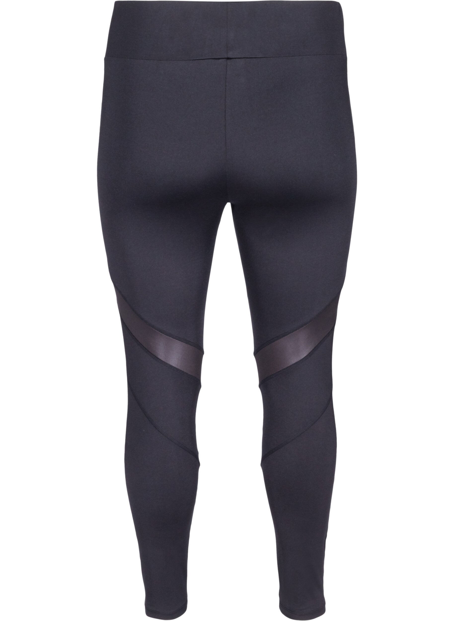 ZizziCropped Trainingsleggings mit Mesh, Black, Packshot image number 1