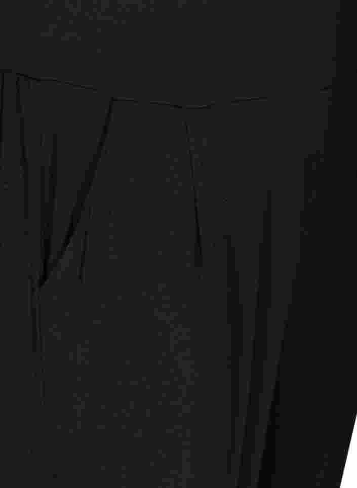 Lockere Sporthose aus Viskose mit Taschen, Black, Packshot image number 3