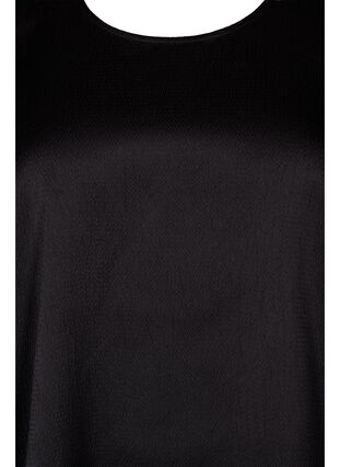 Langärmelige Bluse mit Rundhalsausschnitt, Black, Packshot image number 2