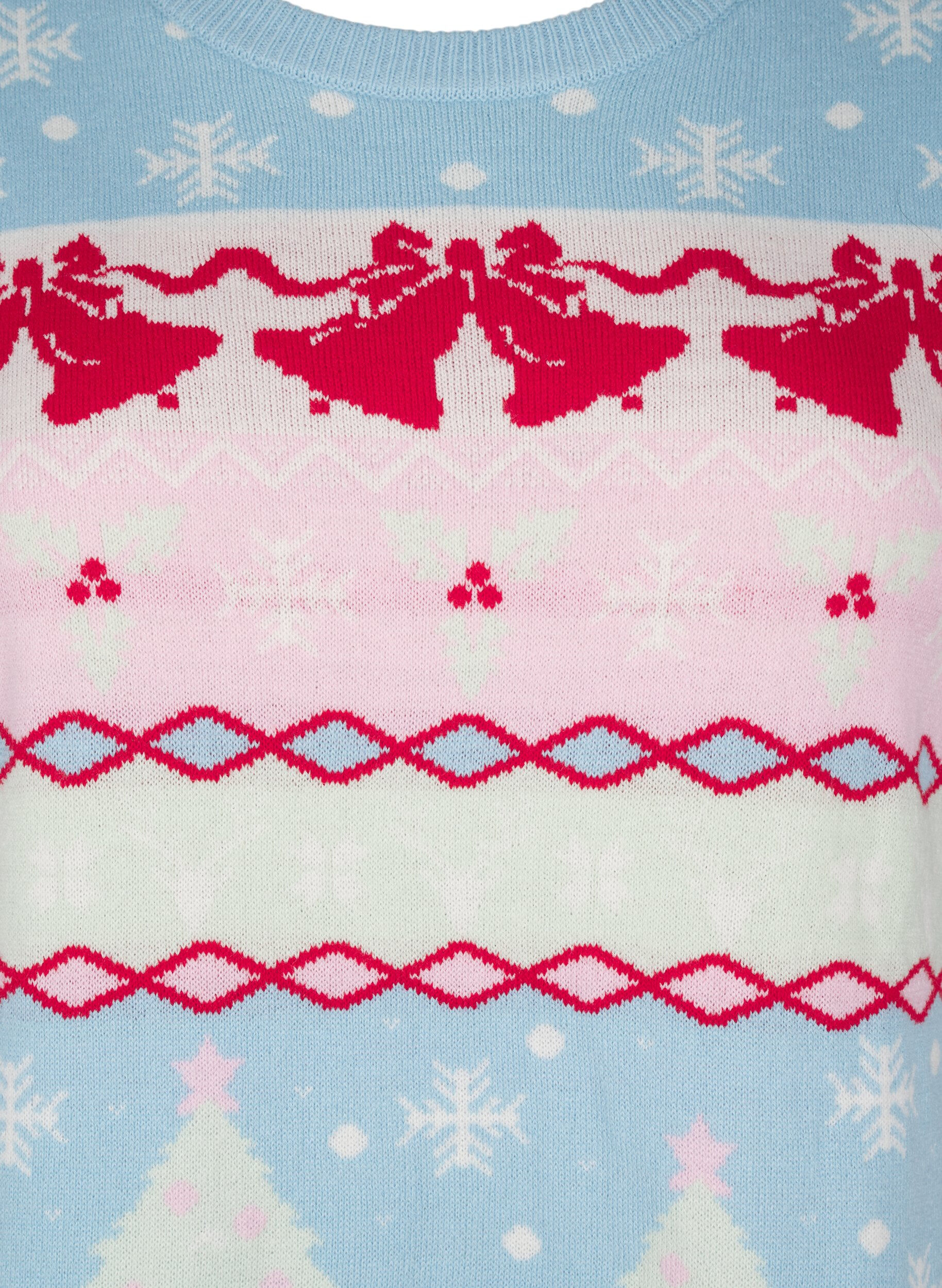 ZizziGestricktes Weihnachtskleid, Cerulean Comb, Packshot image number 2