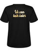 T-Shirt mit Print, Schwarz, Packshot image number 1