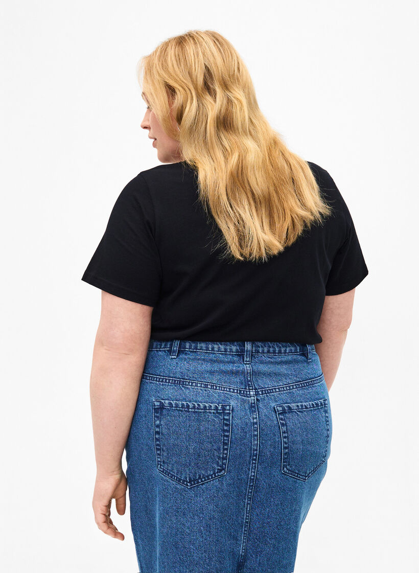 T-Shirt mit Strasssteinen, Black W. Rhinestones, Model image number 1