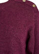 Strickbluse mit Knopfleiste, Dunkles Bordeaux, Packshot image number 2